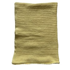 Vintage Beacon Waffle Weave Baby Blanket Yellow Open Woven Knit WPL 1675