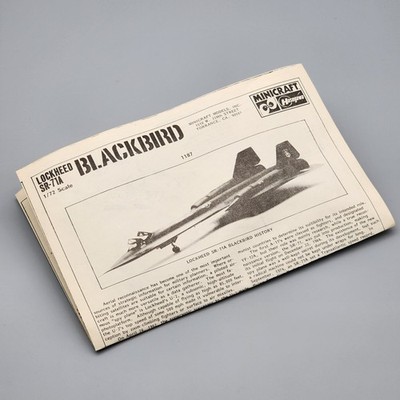 Minicraft Hasegawa 1/72 SR-71A Blackbird Instruction Booklet Only