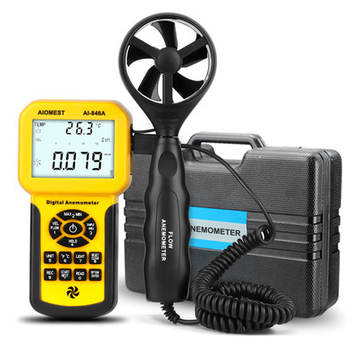 AIOMEST Precise CFM Meter Handheld HVAC Anemometer - Air Flow Tester Measure ...