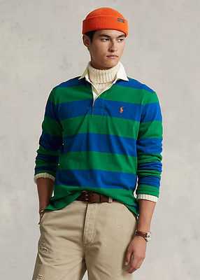Size M Polo Ralph Lauren Men's Iconic Rugby Long Sleeve Shirt RARE Color
