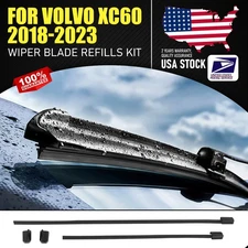Direct Fit For Volvo XC60 2018-2023 High Quality Rubber Wiper Blade Refills kit