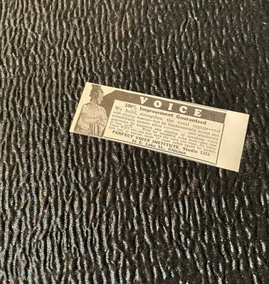 Perfect Voice Institute Lake St Chicago Illinois Old Ad 1940s Popular Mechanics