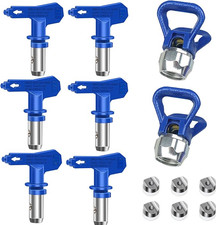 8x Airless-Farbd&uuml;sen-Set Wende-Spritzmaschinenspitzen Universal Satz DHL