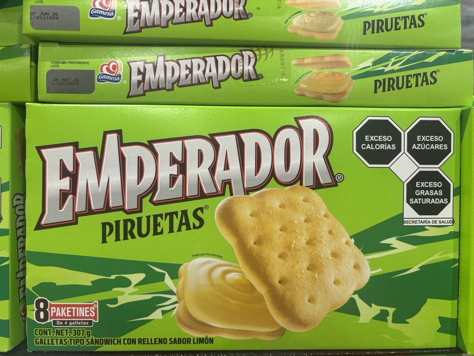 Emperador Galletas Mexicanas de Limón 2 Cajas. Nuevo Precintado Delicious