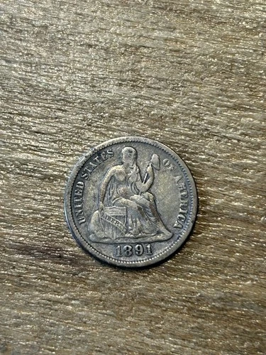 1891 Liberty Seated Dime VF