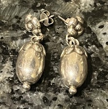 Georg Jensen Rare Sterling Silver Acorn Earrings No 4