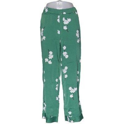 Erin Leather, Palazzohose, Größe: 34, Grün/Weiß, Viskose, Blumen, Damen #Svw
