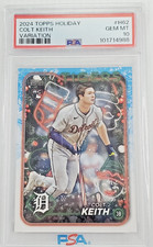 Colt Keith PSA 10 Gem Mint 2024 Topps Holiday Variation H62 Rookie RC Candy Cane