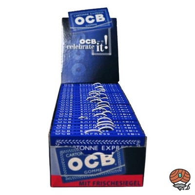 OCB Blau Doppel  mit Gummiband 25 Hefte à 100 Blatt