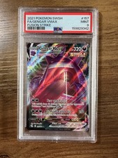 Pokémon TCG Fusion Strike Ace Gengar VMAX Holo Card 157/264 English PSA 9