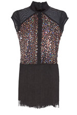 WEISSMAN Size AM M Dance Costume Black Red Sequins 13340 Shout Out to My Ex