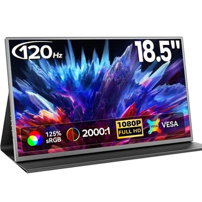 UPERFECT 18.5" 1920x1080 120Hz Gaming Monitor IPS Portable Monitor HDMI USB-C