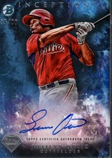 2016 Bowman Inception Prospect Autographs Blue #PAJO Jhailyn Ortiz Auto - BB
