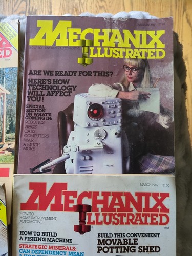 Lot Of 6 Mechanix Illustrated Magazines - early 80s, 1980-1982 - Picture 2 of 7