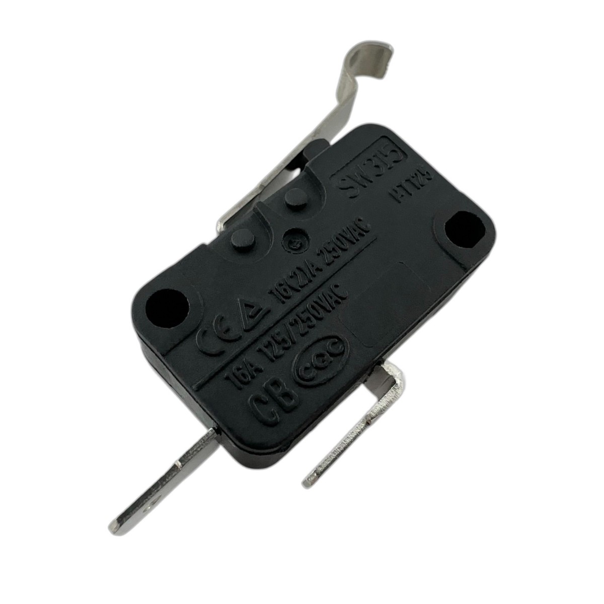 JUFOND SW315 Curved Lever Micro Switch 2 Pins 16A 125/250VAC