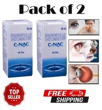 C-NAC Eye Drops, N-Acetyl-Carnosine Eye Drops - 10 ml Pack of 2 Long Exp 2027