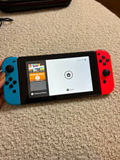Nintendo Switch HAC-001(-01) Console Neon Red/Blue w/ Dock & Mario Kart Case