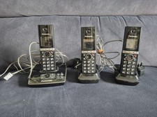 Panasonic DECT KX-TG8061E Trio Digital Cordless Phone Black 3 Handsets