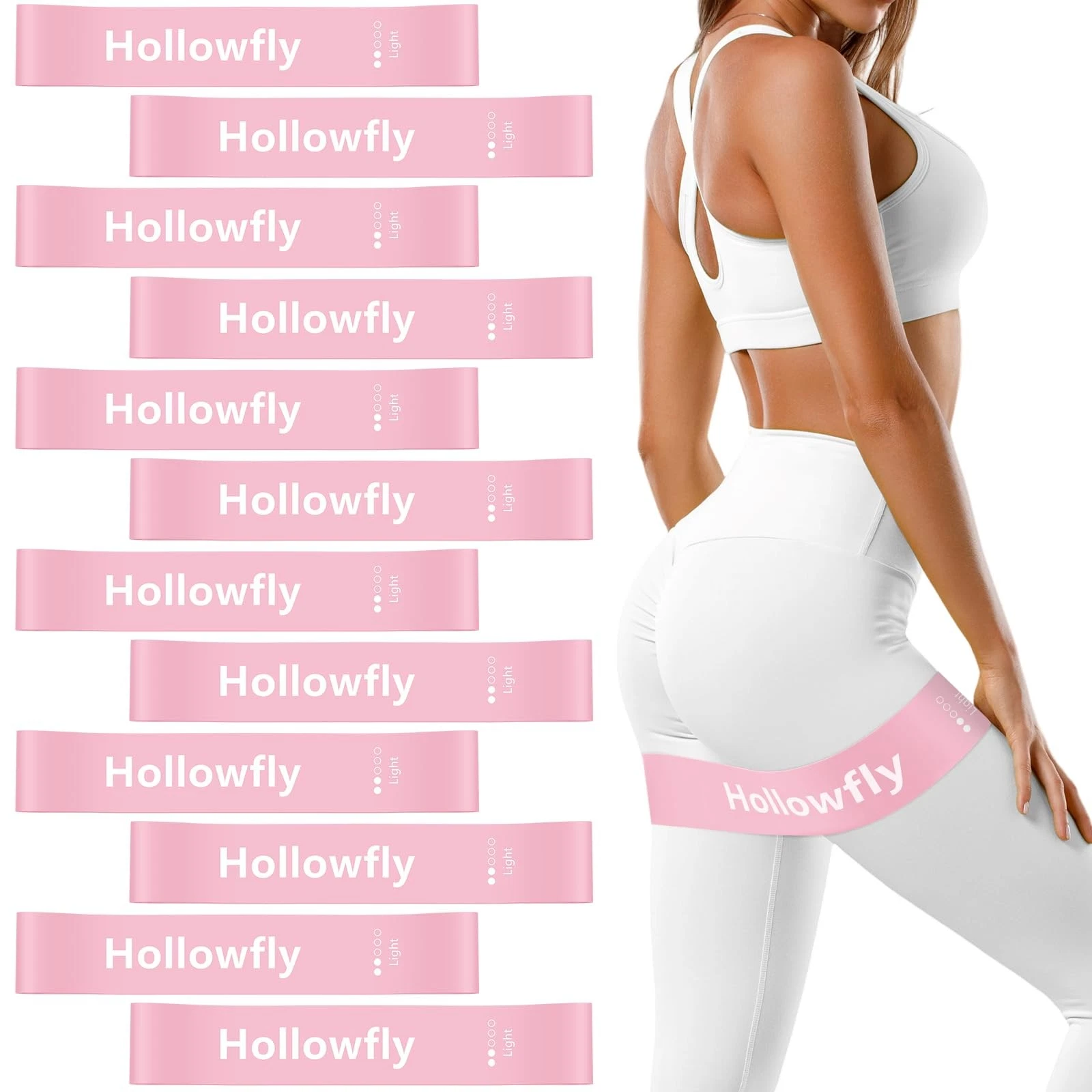 12 Pcs Latex Resistance Loop Exercise Bands for Booty Workout Stretch Exercis...
