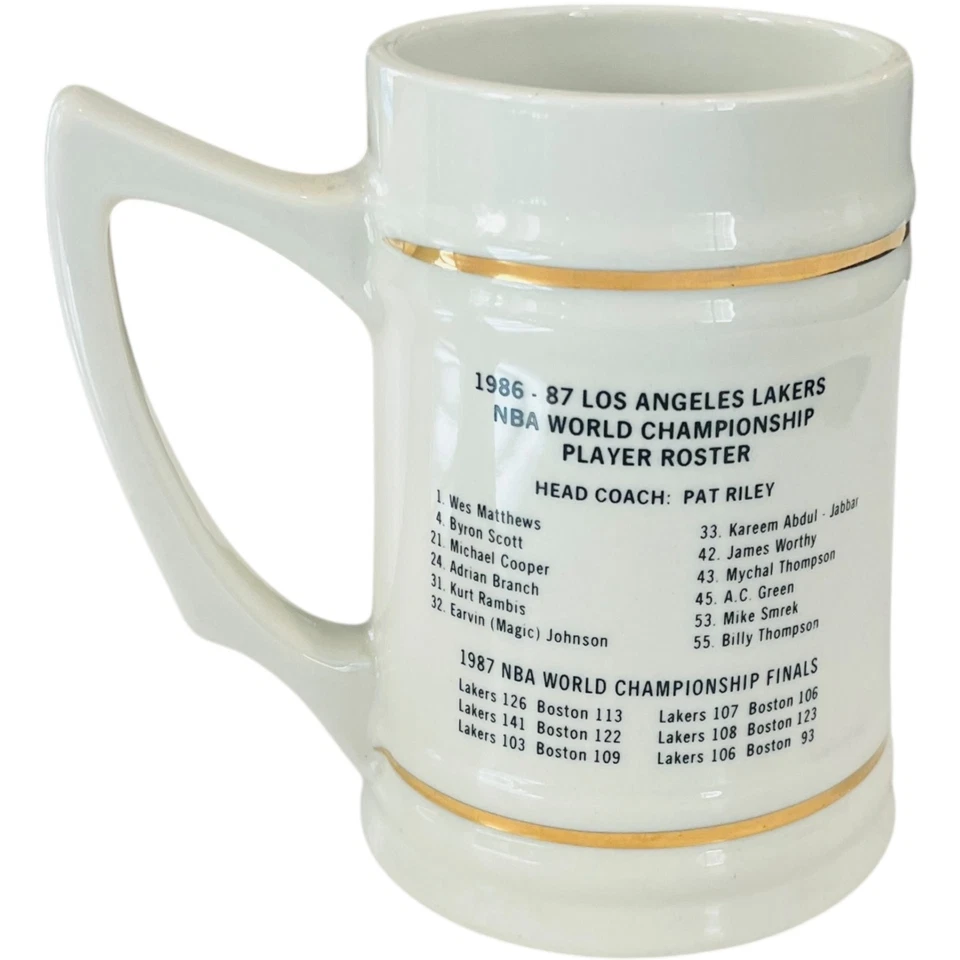 Tazas coleccionables campeones del mundo 1986-87 y 1988 de Los Angeles Lakers - LOTE de 2 Foto 4 de 4