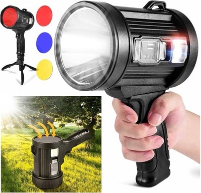 200000Lumens Solar Super Bright LED Flashlight COB Light 4 Color tripod For Home