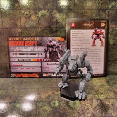 Battletech Miniatures Blood Asp I + Pilot, Mech Cards - Black Remnant