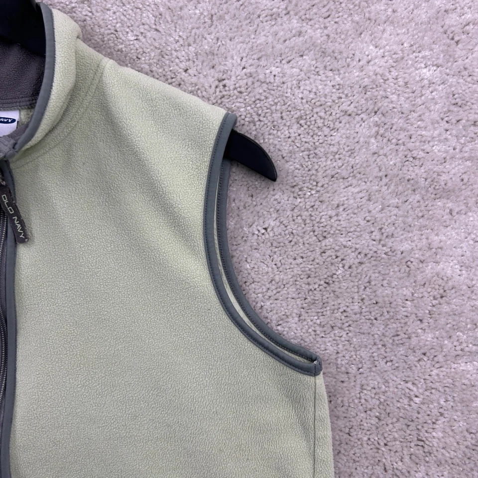 Chaleco Old Navy para mujer talla mediana verde cremallera completa sin mangas de colección años 90 Y2K Foto 3 de 4