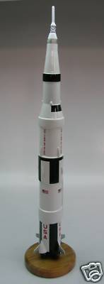 Saturn V Apollo Rocket NASA Spacecraft Desktop Kiln Dry Wood Model Free ...