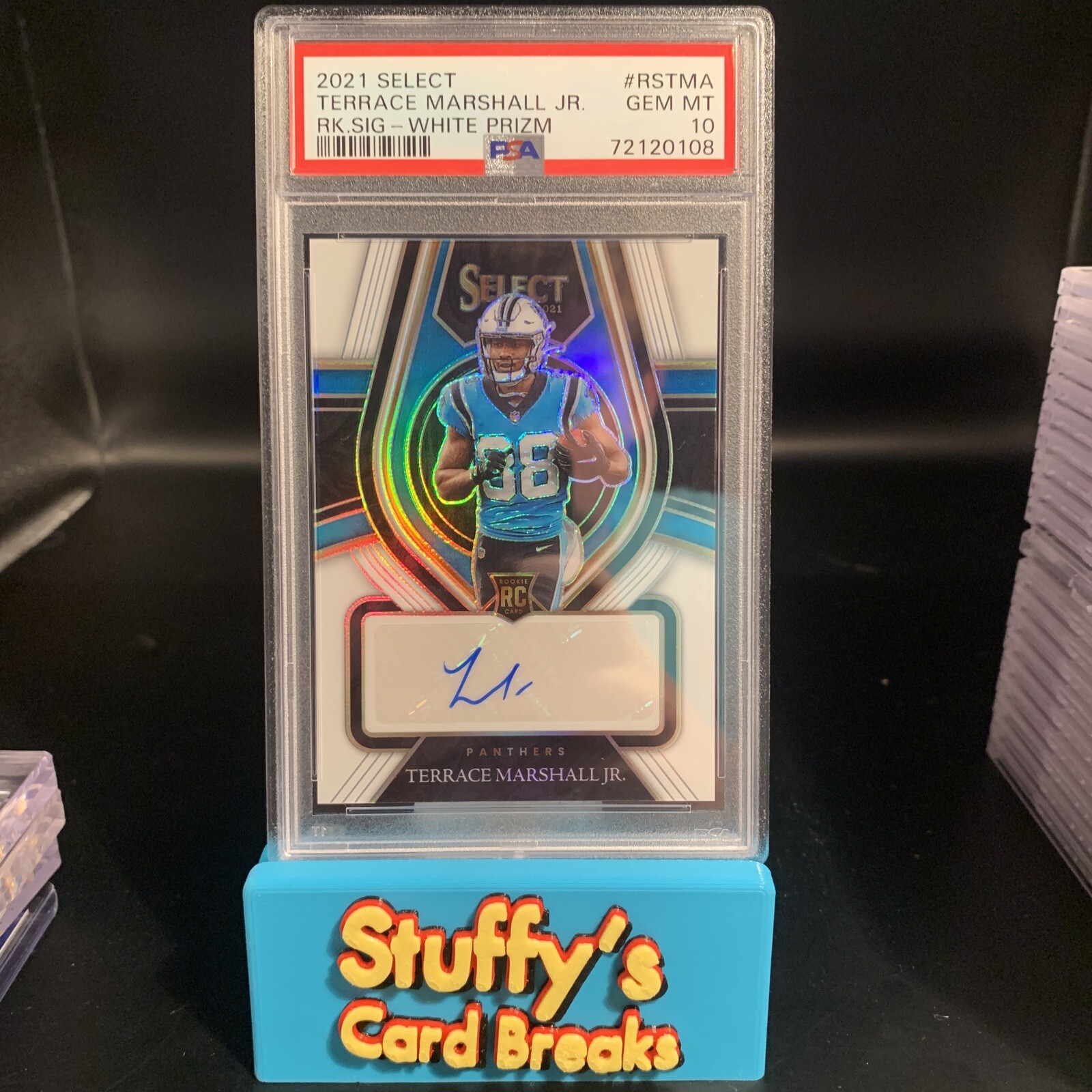 Terrace Marshall Jr. Panini Select Rookie Signatures #RSTMA White