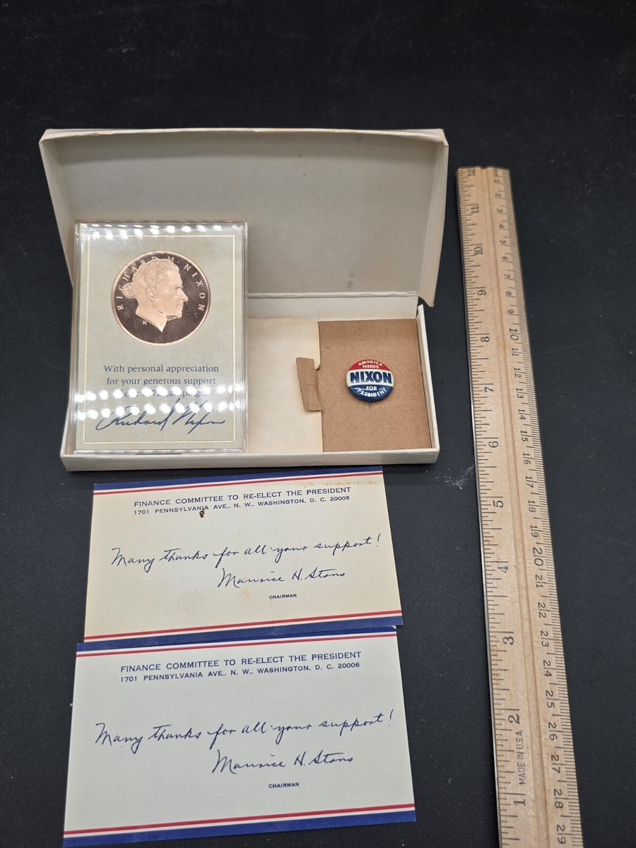 Richard Nixon Solid Bronze Limited Edition Coin 1972 Re-Election