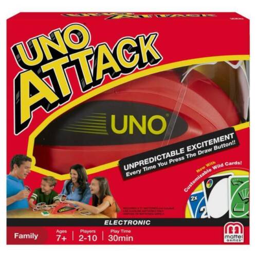 UNO Attack Card Game for Family Night with Card Launcher Featuring Lights &  Sounds 