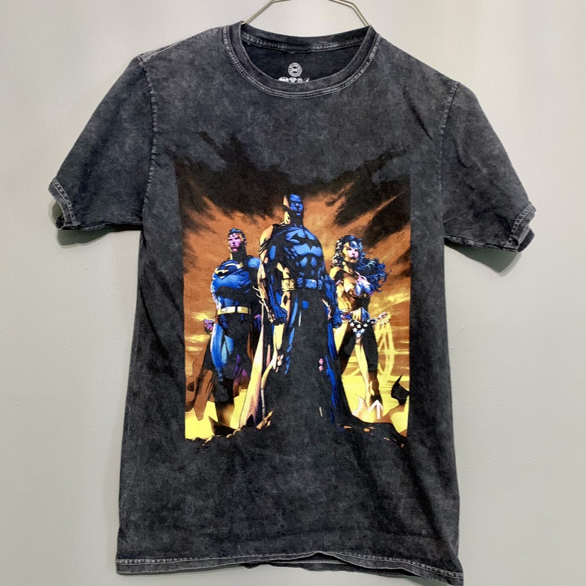 T-shirt à Capuche Homme Justice League - Superman, Batman, Wonder Woman - Noir Taille M - Neuf