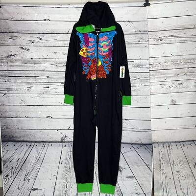 Tipsy Elves x The Chive NWT Sz XL Skeleton Halloween One Piece Jumpsuit Bodysuit