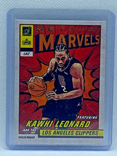 Kawhi Leonard 2021 Panini Donruss Net Marvels Press Proof Gold Foil Black Text