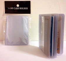 LOT OF 2 16-PAGE CREDIT CARD HOLDER PLASTIC CLEAR WALLET PHOTO INSERTS 17914