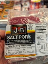 J Bar B Salt Pork 12 Oz (6 Pack)