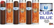 3 X Cuba Blue By Cuba EAU DE TOILETTE for men 3.4 oz New Lot of 3 