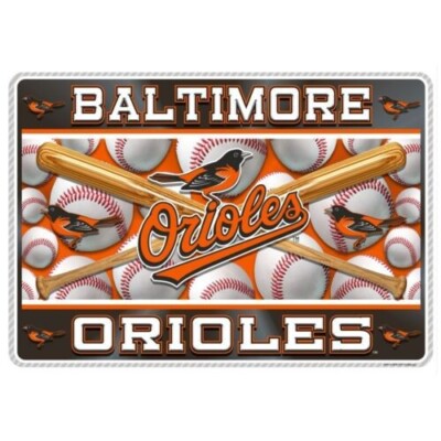 MLB Set 8 Placemats Baltimore Orioles O's Baseball Tailgate Table 17'' Washable