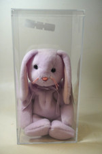 TY Beanie Baby FLOPPITY purple rabbit w/ Tag Errors