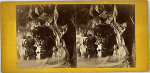Stéréo, Paris, caverne de la cascade du bois de Boulogne Vintage stereo card, Nieuwe editie, echte garantie