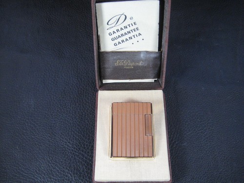 S.T Dupont Feuerzeug Lighter Gold Linie 1 Full Set Komplett Überholt Garantie