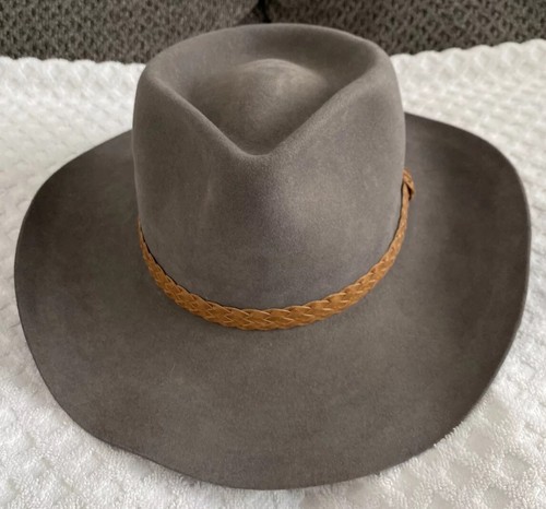 Fur Felt Stockman Hat Braided Leather 