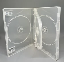 SALE! 2 TOP QUALITY 27MM MULTI-4 DISC DVD CASE, M-LOCK HUB, CLEAR, 4DVD3-CLR-OS