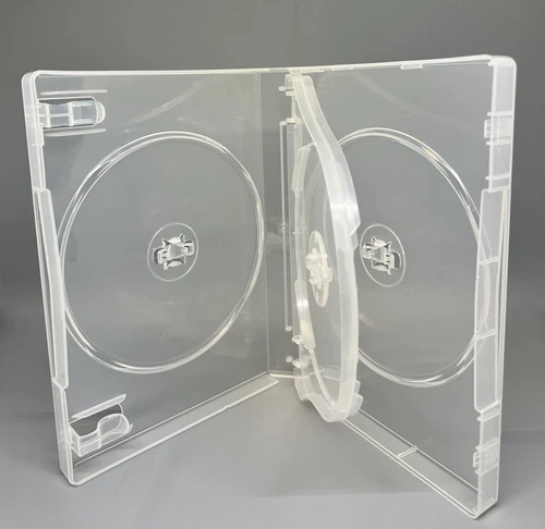 SALE! 25 TOP QUALITY 27MM MULTI-4 DISC DVD CASE, M-LOCK HUB, CLEAR, 4DVD3-CLR-OS