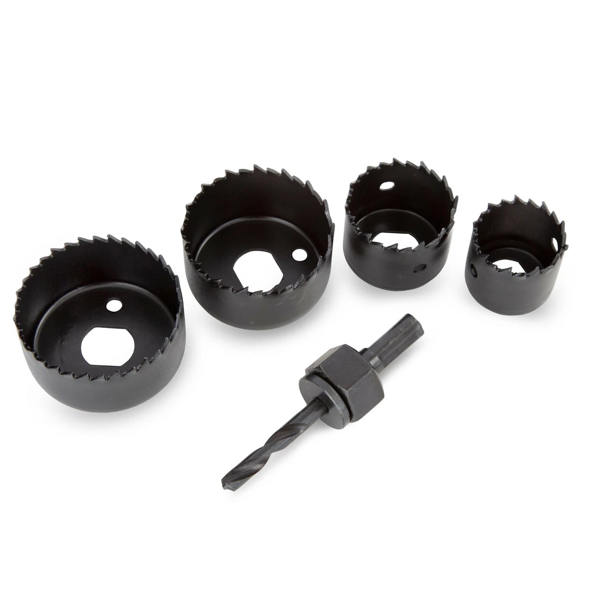 Hyper Tough 5 Piece HOLE SAW SET for USE on WOOD 3 8