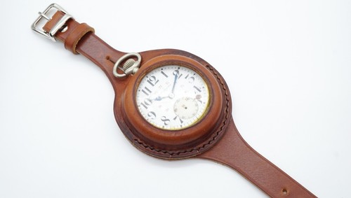 New WW1 Leather strap band wristband for Pocket Watch 55 mm WWII times - Picture 58 of 60