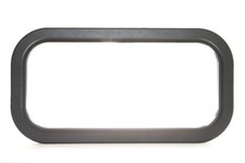 Finestre per porte da garage per porte industriali dimensioni esterne 345 x 670 mm/nero, RAL 9005