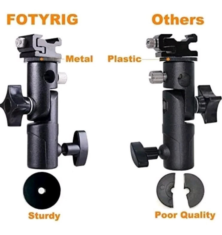 FOTYRIG Camera Speedlite Mount Flash Stand Bracket Umbrella Mount Holder Shoe... - Image 2 of 4