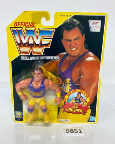 WWF wwe Vintage Wrestler Yellow Card CRUSH with Ko...