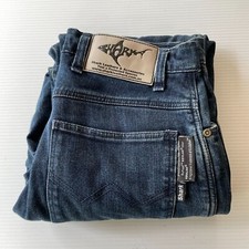 Shark Straight Lined Denim Jeans Mens Size 28 Waist Blue Casual Style Motorcycle